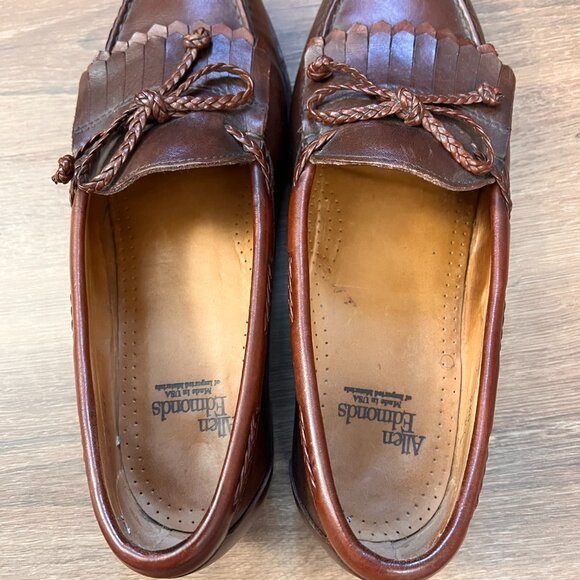 Allen Edmonds Cognac Leather Tassel Dress Shoes - Picture 9 of 11